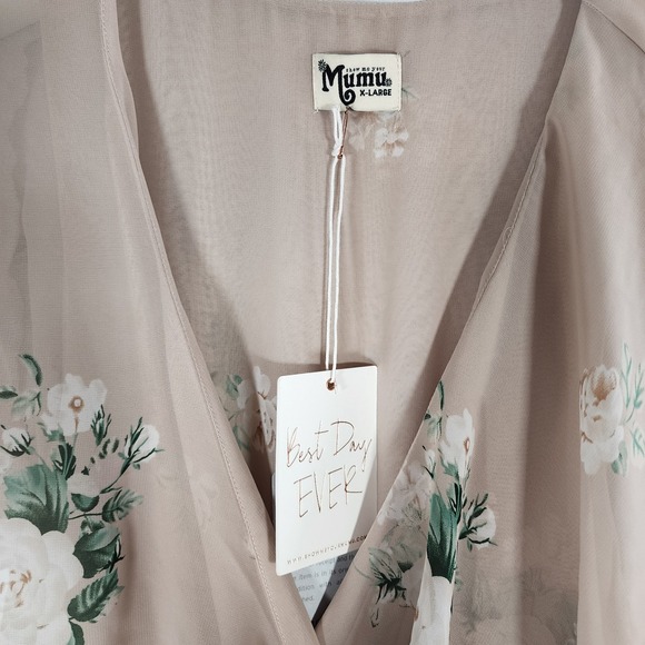 Show Me Your Mumu Audrey Maxi Dress XL Bouquet Toss Chiffon Floral Gown - Picture 8 of 12